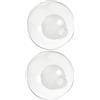 CIYODO Paralumi in Vetro Sferico Trasparente per Lampade a Soffitto G9, Diametro 12 Cm, Copertura Plafoniera Resistente e Luminosa, Set 2 Pezzi per Soggiorno e Camera da Letto