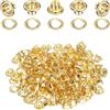 QUARKZMAN 50Set Occhielli per Teloni 4.5mm 1/6 Occhiello Strumento Metallici in Ottone con Rondelle per Tende in Tessuti Cinture in Pelle Scarpe Borse Fai Da Te, Oro