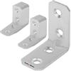 KOTARBAU Set di 25 connettori angolari 40 x 40 x 20 x 2 mm con cavo in acciaio, fori di montaggio per mobili, zincati, per carichi pesanti, raccordo in legno