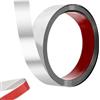 CAAGGMM Listello da Parete, Modanatura Autoadesiva in Acciaio Inox, Modanatura Decorativa per Pareti Autoadesiva, 5m x 4cm, per Decorare Stanze e Spazi Abitativi, Piastrelle, Specchio, Argento