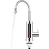 AHSSBSA Rubinetto elettrico 220 V, 3000 W, girevole a 360°, scaldabagno in acciaio inox 304, con display digitale (15-50 ℃), scaldabagno a LED, per piccoli spazi abitativi, garage, lavandini, cucine