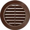 KOTARBAU® - Griglia di ventilazione marrone e rotonda, diametro 60 mm, con griglia di protezione dagli insetti
