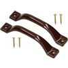 KOTARBAU® - Set di 2 maniglie per mobili da 140 mm, per cucina, armadi, cassetti, porte, ante, credenze, colore: marrone