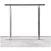 Lospitch - Corrimano in acciaio inox, ringhiera per balcone, parapetto e scale con/senza traverse (80 cm, 0 barre trasversali)