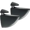 AERREGI Coppia Reggimensola Vetro Nero In diverse misure e grandezze, Adatte per Cucina, Soggiorno, Bagno (75X55 mm)