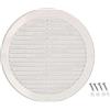 KOTARBAU® Griglia di ventilazione rotonda Fi 200 mm bianco con griglia di protezione dagli insetti