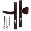 KOTARBAU® Set di pomelli per porta, 72 mm, a piastra lunga, marrone