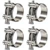 Jesustree 4 Pezzi Fascette Bullone Acciaio Inossidabile 304 26-28mm Morsetto Stringitubo Alta Pressione per Scarico Moto Tubo Radiatore Intercooler
