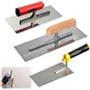 Vaileal Set di 3 spatole liscianti professionali in acciaio inox, set con spatola per la pulizia, spatola senza dentatura, spatola lisciante di alta qualità, antiruggine con impugnatura morbida, piastra