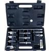 CCLIFE Set di chiavi a bussola da 11 pezzi da 3/8 per candele, candele di accensione e sonda lambda, con prolunghe (75/250 mm), 4 bussole per candele, 3 bussole per candele, 1 sonda lambda