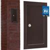 KOTARBAU® Porta per camino, 155 x 290 mm, in rame anticato con scudo para calore, apertura a vite o moneta
