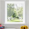 DOGUO Zanzariera Finestra 55 x 75 cm Anti Zanzare Insetti Zanzariera Magnetica Porta Finestra Installazione Rapida Senza Attrezzi per Tutti Terrazza Porte e Finestre, Bianco