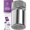 M. ROSENFELD HOME Rubinetto girevole - Estensione rubinetto con 2 tipi di getto, rubinetto girevole per cucina e bagno - Adattatore universale M22 M24 M20