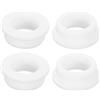 QUARKZMAN 4pz Guarnizioni in Gomma 1-9/16 (40mm) Foro di Perforazione, 1-3/16 (30mm) Foro ID Tappo Foro in Gomma di Silicone Bianco Guarnizione per Cablaggio, Automobilistico