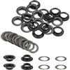 QUARKZMAN 20Set Occhielli per Teloni con Rondelle 14mm Occhiello Strumento Metallici color Rame per Tende in Tessuti Cinture in Pelle Scarpe Borse DIY, Gunmetal (Perforatrice Non Inclusa)