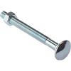 Merriway BH04898 (10 pz) Bulloni a testa tonda con dadi, M10 x 150 mm (3/8 x 6), zincati, confezione da 10 pezzi, argento