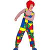 WILBERS & WILBERS 4239 - Salopette da clown colorata da donna, design geometrico alla Mondrian, pantaloni per Carnevale, feste a tema
