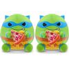 Snackles 12 cm Plush Teenage Mutant Ninja Turtles Edition by ZURU, Cuddly Squishy Comfort Plush with Teenage Mutant Ninja Turtles theme and Pizza Snack Accessory (Random Assortment) (Confezione da 2)