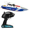 ColorBaby 47674 Racing Boat Barca radiocomandata polizia, 36x10x10 cm, Telecomando, 6 direzioni, 2.4 GHz, portata 35-40 m, barca RC, giocattoli radiocontrollati, giocattoli per bambini, +4 anni