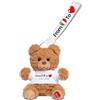 Trudi Bear Marlon PORTACHIAVI CON T-SHIRT ITALIA | Peluche con maglietta città italiane, gift ricordo gadget viaggi | 9x10x5 cm taglia XXS | Souvenir | modello 15026