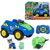 Paw Patrol PAW VHC DinoTowDash RC GML2pkSLD | Veicolo di soccorso radiocomandato Dino con rimorchio, con personaggio Chase & Dino, giocattolo per favorire la coordinazione