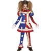 FIESTAS GUIRCA Costume da Pagliaccio Americano Malvagio degli Stati Uniti - Costume Ragazza Halloween