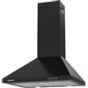 Corbero Corberó KURAMATHI660B Campana Decorativa Piramide Nero, 60 cm, Portata 621,71 m3/h, 165 W, 3 velocità, 2 filtri in alluminio, filtro carbonio, efficienza energetica A