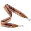 YMYGCC Tracolla for borsa in tela for tracolla di lusso da donna, larga, accessori for ricambio(Brown Silver Hook,Length 70cm Width3.8)