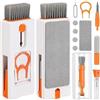 HEIBTENY Kit di pulizia essenziale 11 in 1 per computer, cuffie, penna, tastiera, fotocamera, strumento per scheda SIM e altro (bianco)