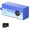 JTQYFI Portachiavi portatile per fotocamera, action camera, supporta 1080p, videocamera, videoregistratore per studenti, viaggi leggeri