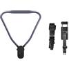 Wiffe Supporto da collo portatile per fotocamera antivibrante con regolazione multiangolo per supporto per fotocamera sportiva e telefono cellulare