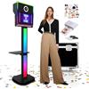 Aookely Macchina fotografica DSLR, fotobooth istantaneo, touchscreen da 15,6, mini PC integrato per selfie e feste di nozze (nero, Photo Booth + stampante)