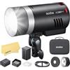GODOX AD300 Pro II AD300Pro II 2.4G TTL1/8000 HSS 300W Flash per Esterni,Batteria 14,4V/2600mAh,Riciclo 0,01-1,5s,1,2kg,16 Gruppi Colori,350 Full Power Pop per Canon Sony Nikon Fuji Olympus Panasonic