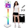 Aookely Macchina fotografica DSLR, fotobooth istantaneo, touchscreen da 15,6, mini PC integrato per selfie e feste di nozze (bianco, cabina fotografica)