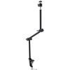 Fesjoy Supporto per Telecamera Sopraelevata Supporto per Fotocamera in Alluminio da Tavolo Rotazione a 360° Braccio a 3 Sezioni Morsetto C DSLR Webcam Telefono Cuci