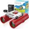 USCAMEL Binocolo Bambini, Mini 8×21 Binocolo Adulti Per Birdwatching e Caccia (Rosso)
