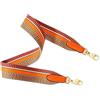 YMYGCC Tracolla for borsa in tela for tracolla di lusso da donna, larga, accessori for ricambio(Orange Gold Hook,Length 70cm Width3.8)