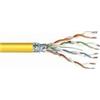 Transmedia S-FTP cavo di rete, Cat5e Giallo, bobina da 100 m, 8 fili, AWG24, Twisted Pair, trefoli, 100 MHz, schermo parasole + Intrecciato