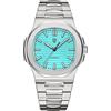 Generic Pagani Design PD-1728 - Orologio automatico da uomo, 40 mm, ST6, movimento automatico, in acciaio inox, impermeabile fino a 100 m, alla moda, sportivo, con vetro zaffiro sintetico, Blu, Bracciale