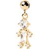 P D PAOLA Charm di PDPAOLA a Forma di Bambino. È Realizzato in Argento Placcato d'oro, con zirconi Bianchi. La referenza è CH01-085-U.