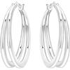 CYMYSS Orecchini a cerchio da donna in argento Sterling 925, ipoallergenici, in argento Sterling, Medio, Argento sterling, Non pietra preziosa