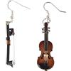 Miniblings argento orecchini - Miniblings violino e arco orecchini strumento violino - a mano gioielli di moda ho Musica violinista scatola