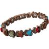OUTLETISSIMO® Bracciale Magnetico in Rame per Donna con Design a Cuore e Pietre Multicolore, Stile Vintage ed Elegante, Oro Rosa S109