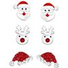 FIVE-D 2 paia di orecchini a forma di Babbo Natale e albero di Natale, in argento Sterling 925, con custodia per gioielli, Onesize, Argento sterling, Senza pietra