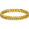 Richsteel Braccialetto a maglia barbazzale da 8/12/17 mm, in acciaio inox/oro, con scatola regalo per San Valentino, compleanno
