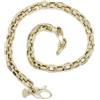 Never Say Never Bracciale Rolo quadrato in oro giallo 18 k, 45 maglie, 22 cm, 4,5 mm, chiusura a moschettone, 4,00 g