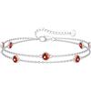 YADOCA Bracciale Donna Argento 925 con Zirconia Cubica Bracciali Donna Argento Bracciale Oro 14K a Due Livelli Compleanno Natale Festa della Mamma Idea Regalo per Donne Lei Mamma