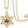 MidSmile Collana Stella di David: Ciondolo con Pietra Portafortuna Delicato Piccolo | Collana Stella Ebraica a Sei Punte, Oro 14K Piccolo Gioiello Regalo per Donne