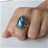 Natale Pietra Labradorite 925 Sterling Argento Artigianale Anello Tutti
