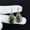 Orecchini In Pietra Di Giada Dragon Blood Pera In Argento 925 Fatti A Mano